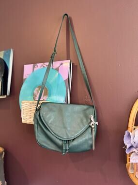 Vintage Premium Leather axiom Shoulder bag with charm